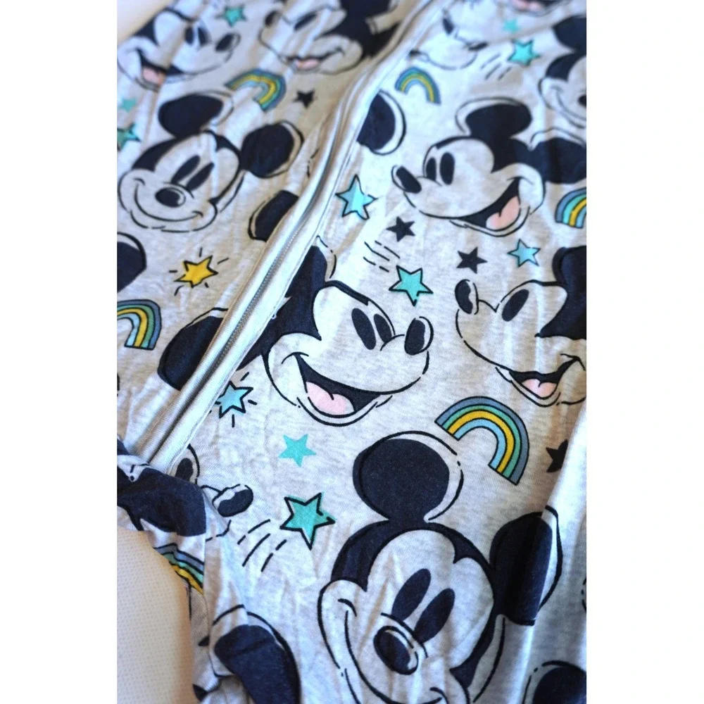 Disney Little Sleepies Mickey Mouse Bamboo Romper Gray 12-18 Months RK1.K5003